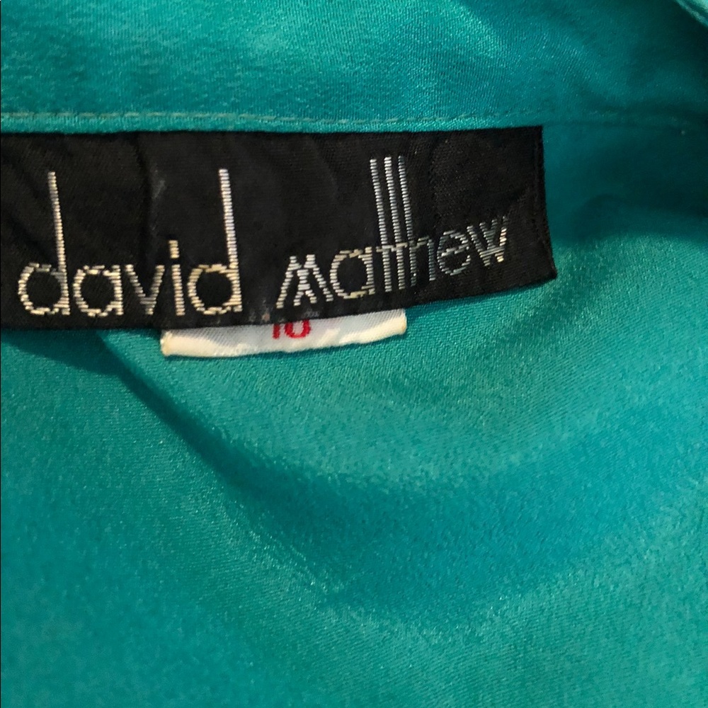 Vintage David Matthew Button Down Size 10 Blouse - image 5